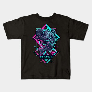 Zodiac PISCES NEON Series Kids T-Shirt